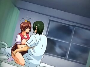 Una linda anime se folla una polla en una cama de hospital