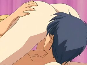 Encantadora chica anime chupando. Encantadora chica anime mamando en