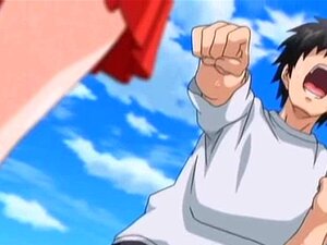Sexo hentai con animadora de tetas. Hentai sobre porristas con enormes