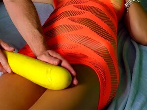 consolador grande inserciones de calabacín amarillo estiramiento del