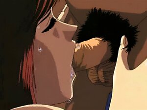 Perra hentai de pelo castaño follada analmente y coño