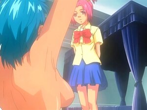 Chica atada en escena hentai lésbica